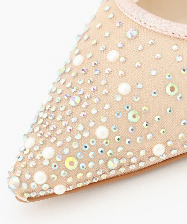 GRACE CONTINENTAL グラデラインストーンパンプス ベージュ