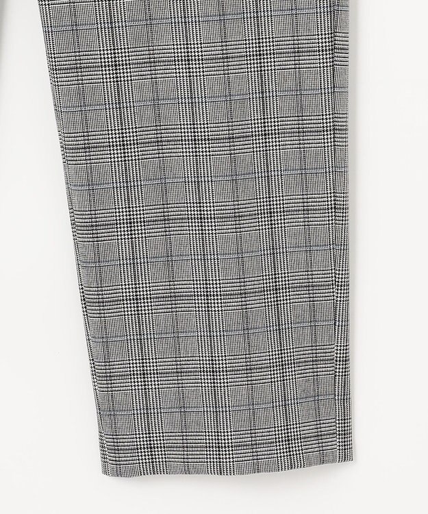 自由区 【裏起毛/撥水加工】TRギャバ グレンチェック テーパードパンツ グレー系4