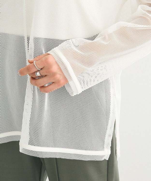 Green Parks メッシュカットプルオーバー White