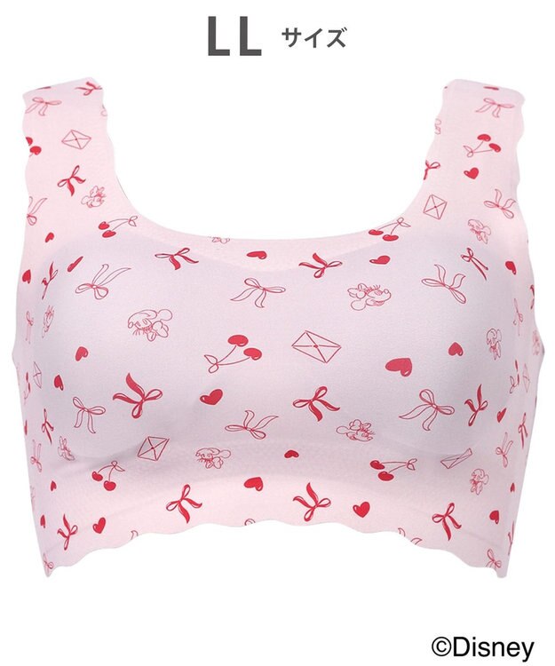 WACOAL ノンワイヤーブラ [GOCOCi][ワコール] Disneyコレクション 伸びのよい素材を使用 立体的なバストシルエット ゴコチ ハーフトップ ブラトップ レディース CGG537 /ワコール ピーチ