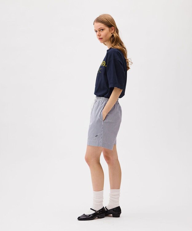 LENO LONDON STRIPE EASY SHORTS / ロンドンストライプイージーショートパンツ BLUE STRIPE