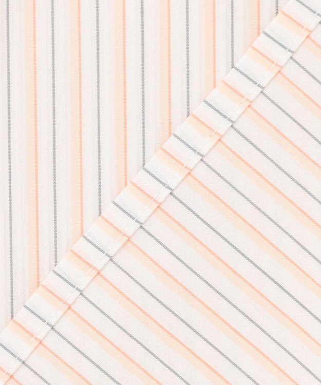 J.PRESS LADIES 【洗える】BEZ VEGA シャツカラー ブラウス ホワイト×ピンク系