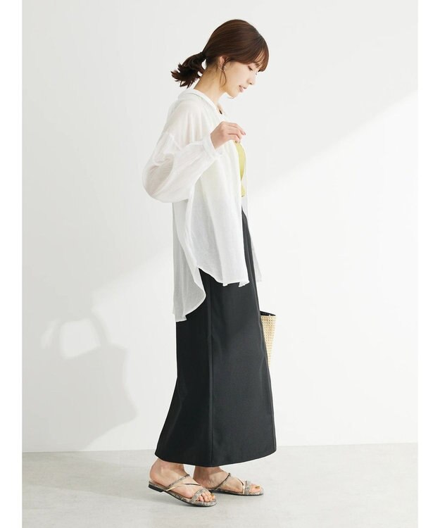 Green Parks インド綿　柔らかボイルシャツ Off White