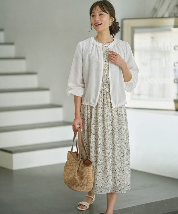 ANY SIS 【洗える】プチフルール ワンピース アイボリー系