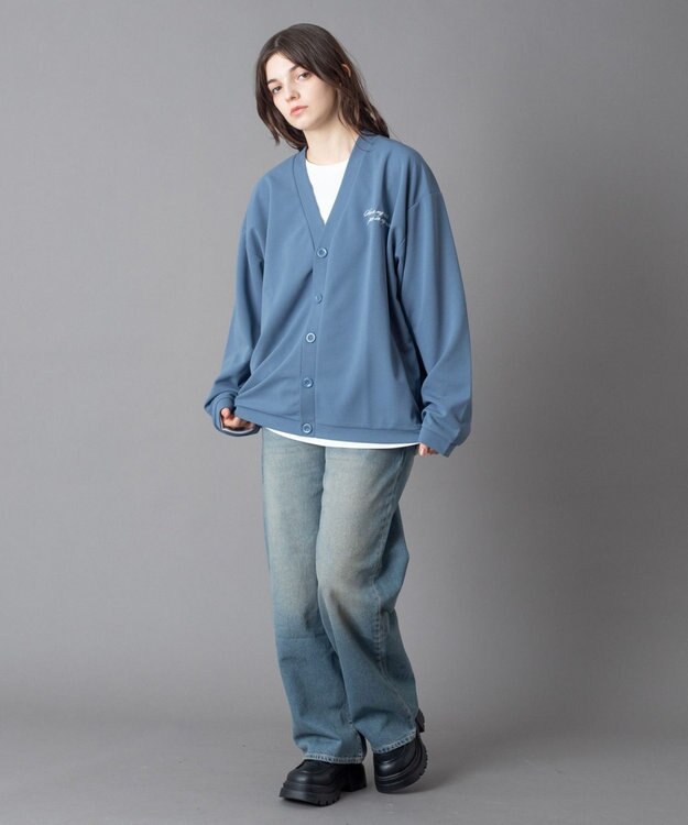 WEGO 【2点SET/ユニセックス着用ITEM】アンサンブルカーディガン（LS） サックス