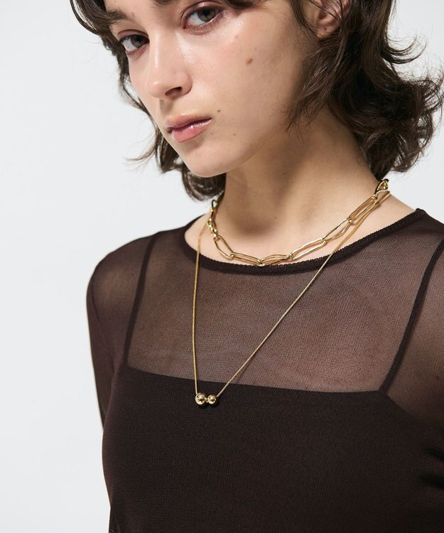 GRACE CONTINENTAL デザインチェーンネックレス ゴールド