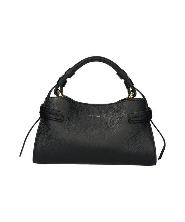 INTER-CHAUSSURES 【LORISTELLA】シュリンクレザーハンドバッグ ブラック