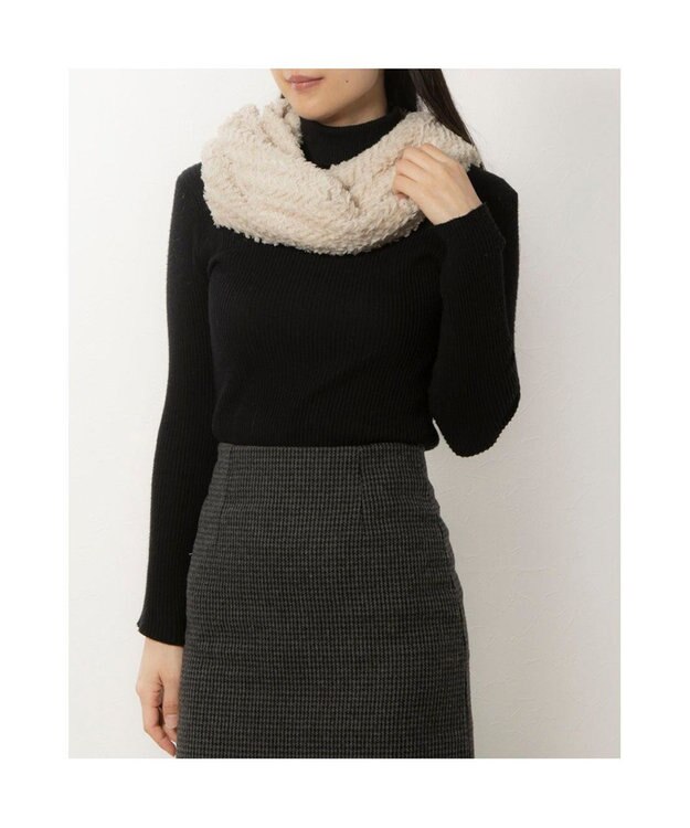 UNBILLION カシュネ cache nez / ナミガラフェイクファースヌード ベージュ