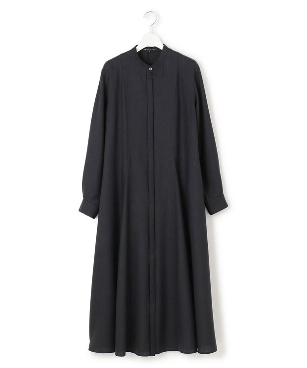 23区 L 【洗える】TWビエラ シャツワンピース ネイビー系