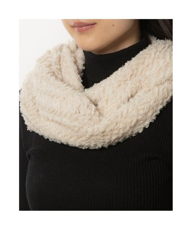 UNBILLION カシュネ cache nez / ナミガラフェイクファースヌード ベージュ