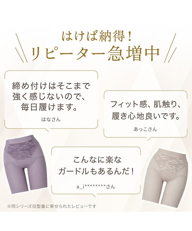 BRADELIS New York 【BRADELIS NewYork peace】綿混キャッチFITガードル23 補正下着 ミスティライラック