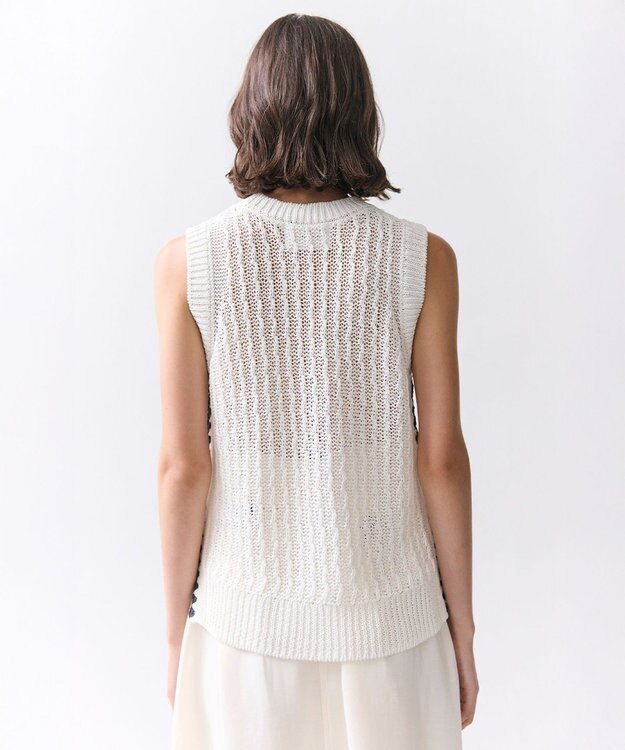 BEIGE， ATACAM / テープヤーン ノースリーブニット Ecru