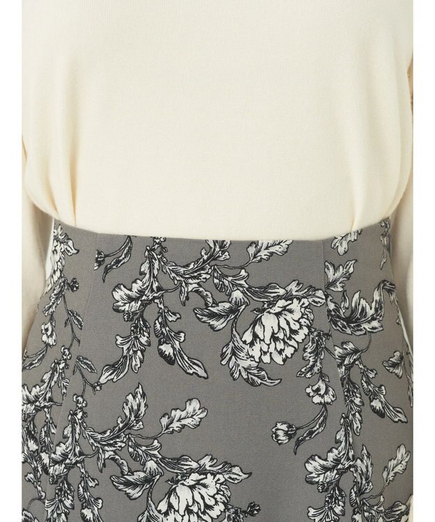 earth music&ecology バックレースアップスカート Gray