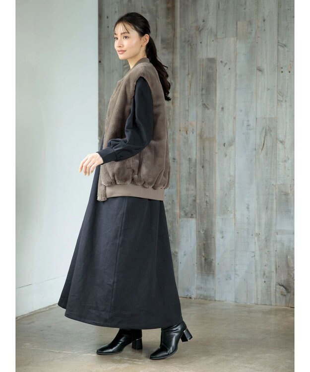 Green Parks ・ＳＵＧＡＲ　ＳＰＯＯＮ　ウラキモウフレアワンピース Black