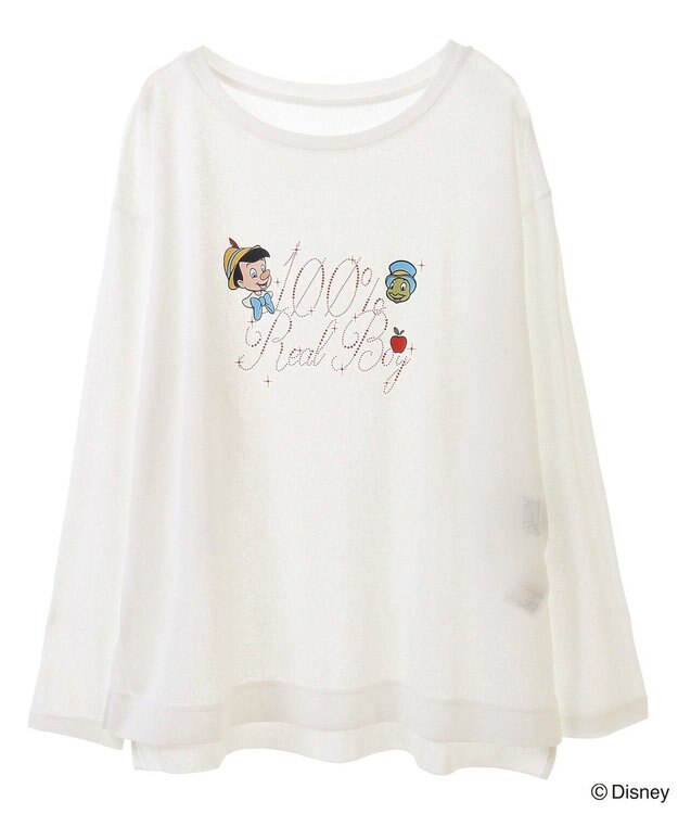 Green Parks ピノキオ／ラメロゴシアーＴシャツ White