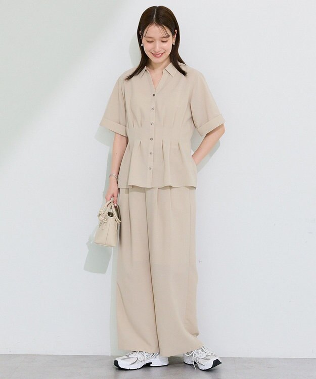 Green Parks ＳＥＴ２点　シャツパンツセットアップ Beige