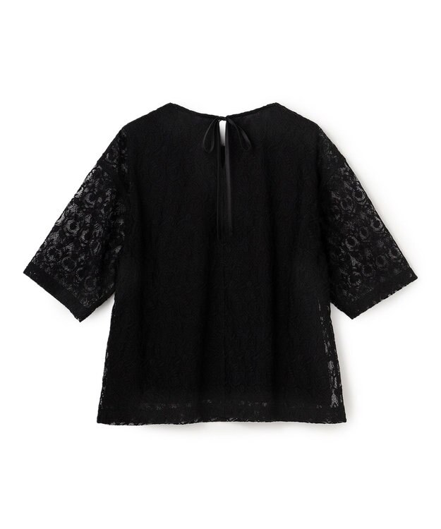 UNFILO シアー エンブロイダリー Tシャツ ブラック