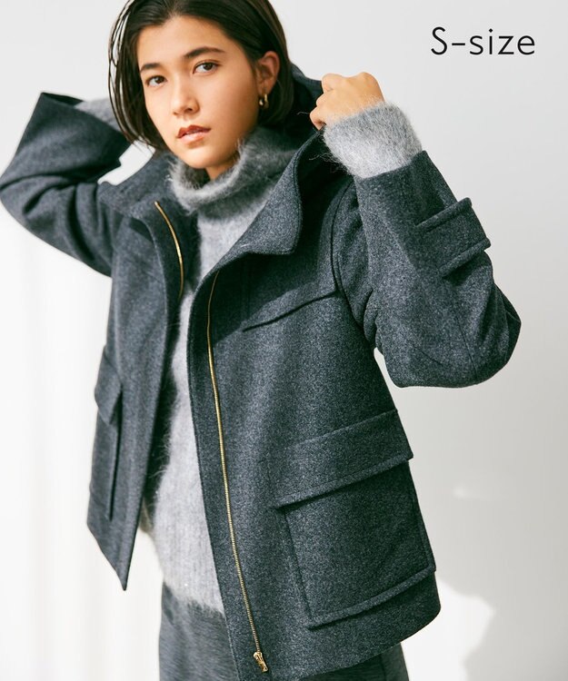 BEIGE， 【S-size】CHABANAIS / フーデットコート C.Gray