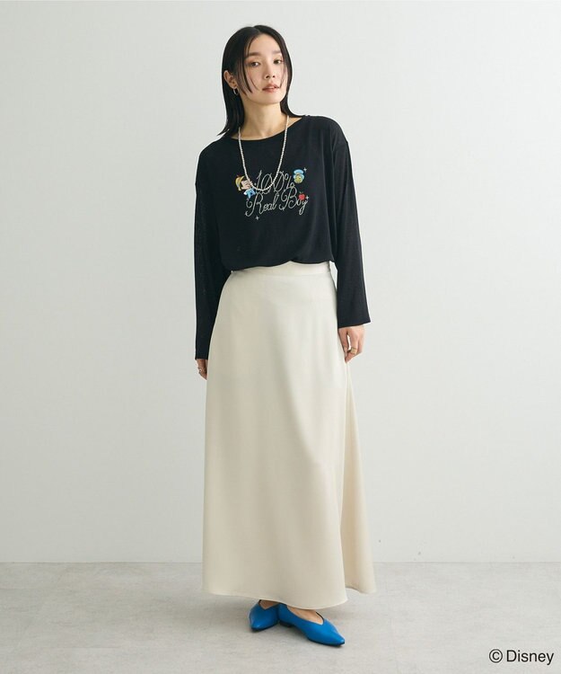 Green Parks ピノキオ／ラメロゴシアーＴシャツ Black