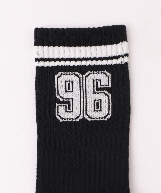 WEGO ナンバリングラインリブソックス ブラック