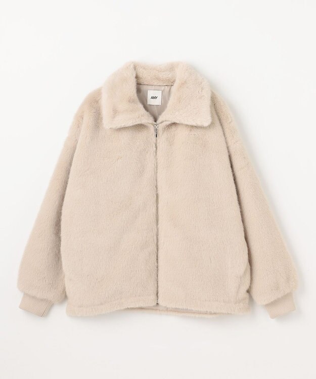 ANY ファーブルゾン ライトベージュ