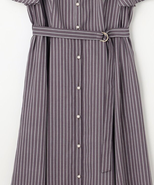 ANY SIS スムージーポリエステル ワンピース スレートストライプ
