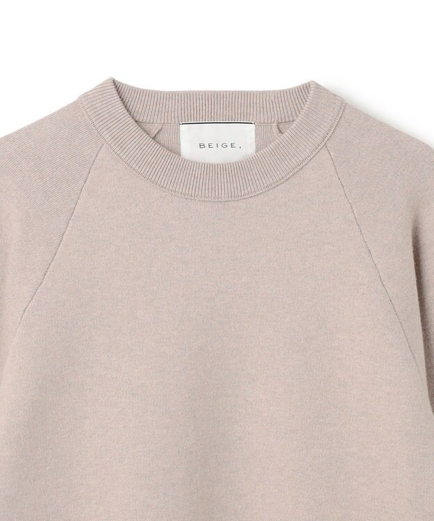 BEIGE， 【洗える】TAFT / コットンカシミヤスウェットニットトップス Taupe