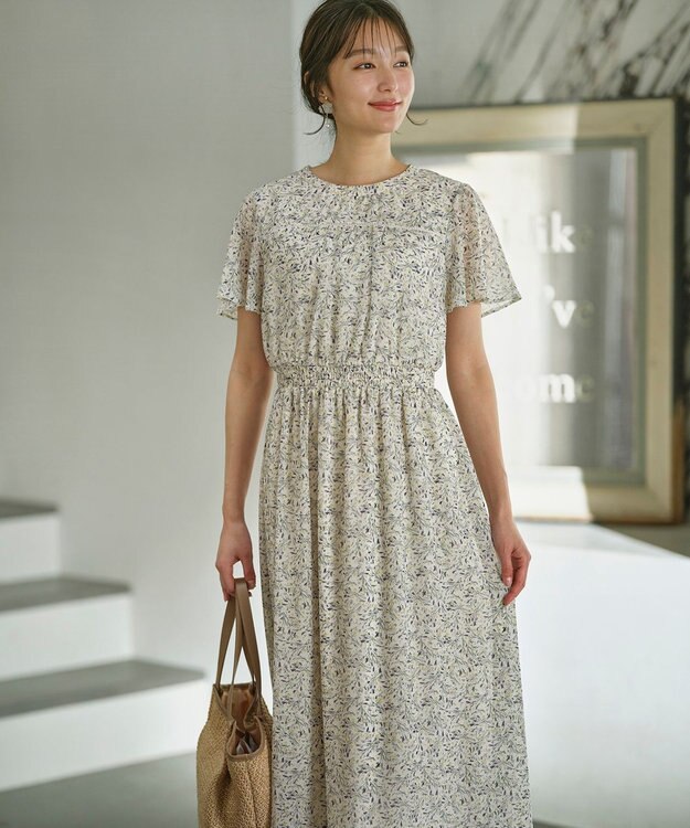 ANY SIS 【洗える】プチフルール ワンピース アイボリー系