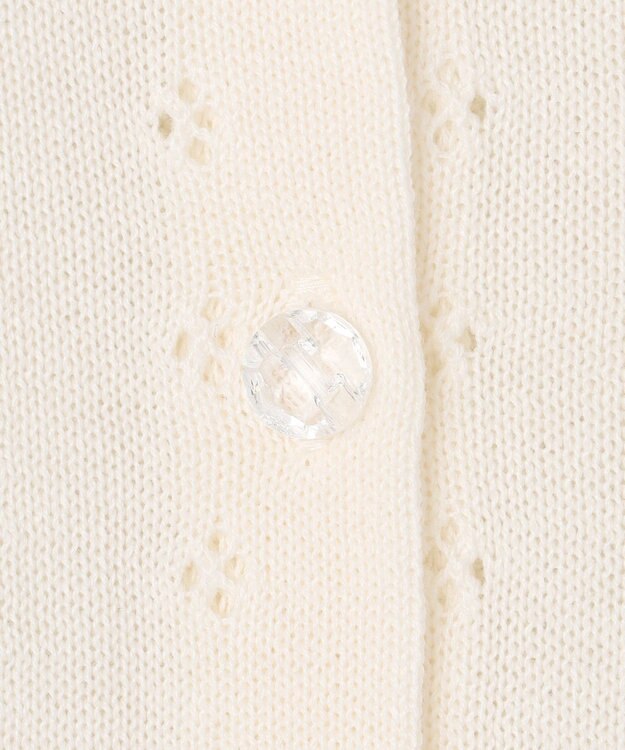 ANY KIDS 半袖 ニット カーディガン オフホワイト