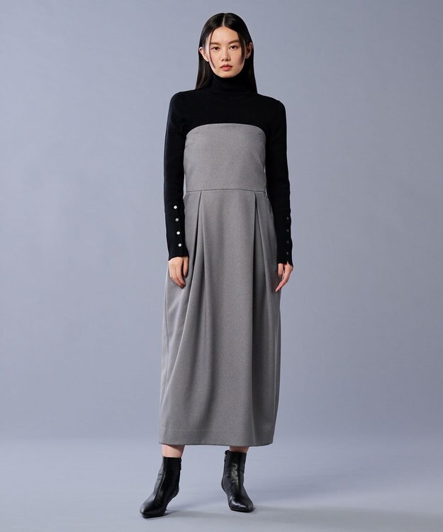 uncrave リブ ハイネックニット（uncrave STANDARD） ブラック