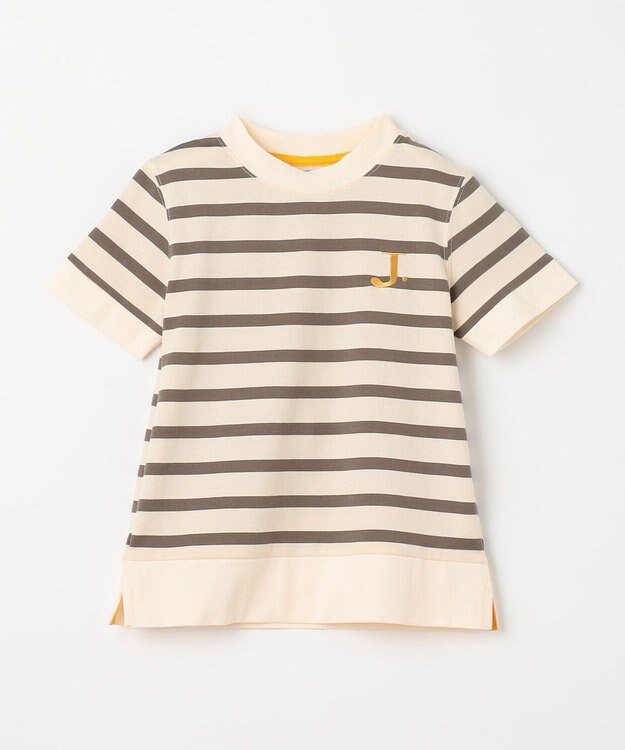 J.PRESS KIDS 【110-130cm】J.半袖ボーダーＴシャツ カーキ系1