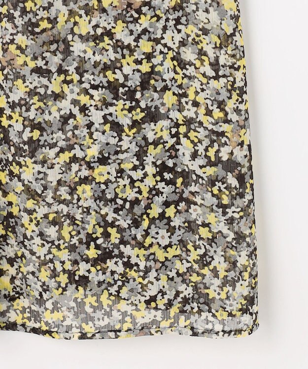 組曲 【先行予約】インプレッションフラワープリント フリルブラウス イエローフラワー系