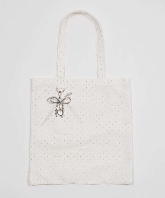 WEGO チャーム付きA4トートバッグ 柄1