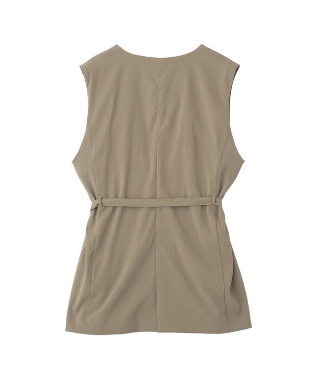 YECCA VECCA ドライタッチウエストベルトジレ Dark Beige
