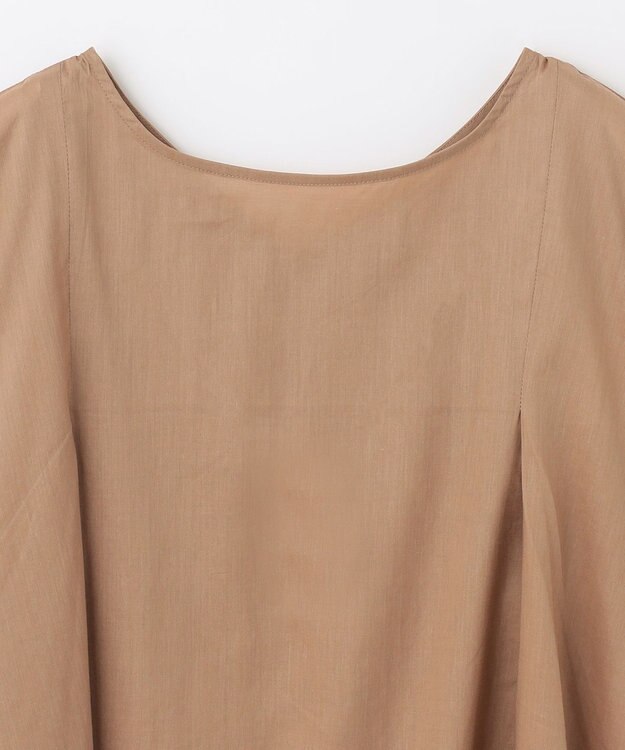 ANY 【洗濯機可能】シルキーソフトブラウス キャメル