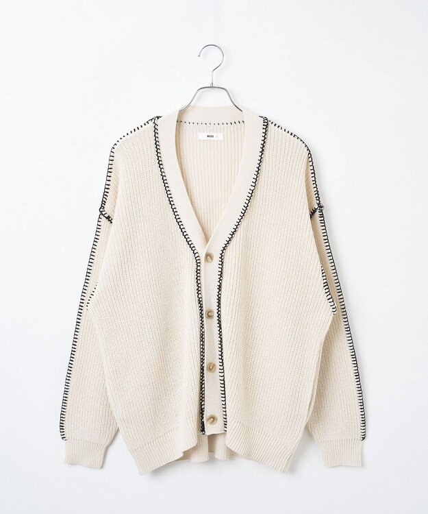 WEGO ハンドステッチカーディガン ホワイト