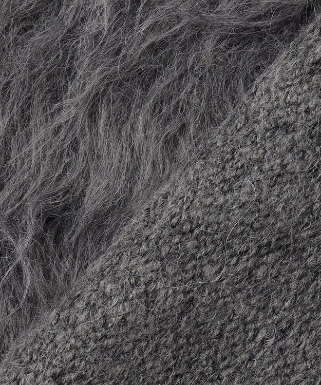 UNFILO MENS 【男女兼用】シャギー クルーネックニット チャコール