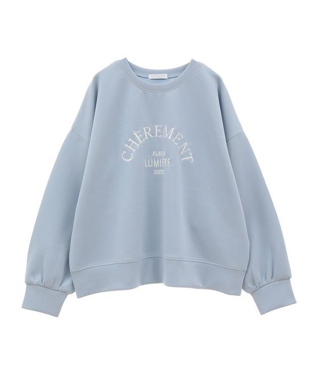 Green Parks ロゴ刺繍ダンボールプルオーバー Sax