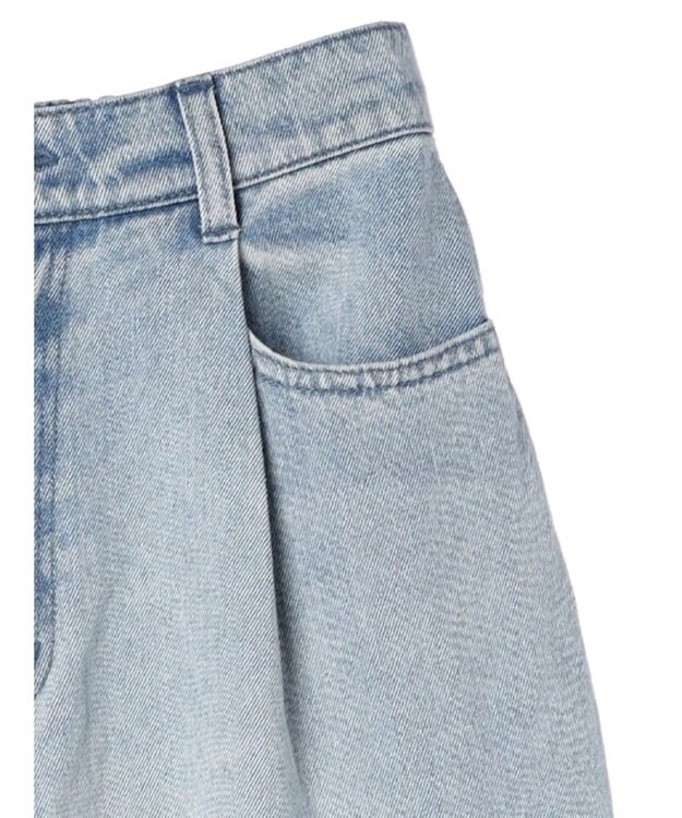 earth music&ecology タックルーズデニムパンツ Light Indigo