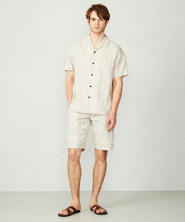 JOSEPH ABBOUD MOUNTAIN 【SPACE／UNISEX】ソアロンリネンジャガード ハーフパンツ ベージュ系7