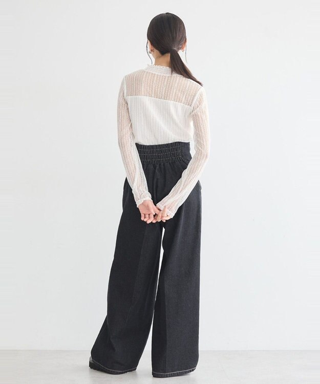 earth music&ecology レースドッキングプルオーバー Ivory