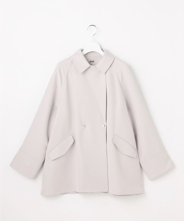 ANY SIS 【2WAY】エレカジストレッチミドルトレンチ コート ライトグレー