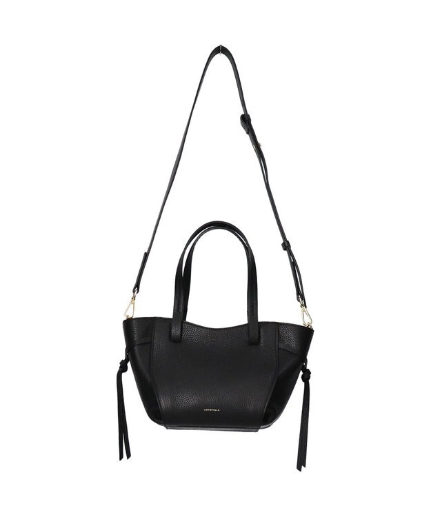 INTER-CHAUSSURES 【LORISTELLA】レザーミニトートバッグ ブラック