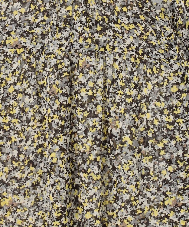 組曲 【先行予約】インプレッションフラワープリント フリルブラウス イエローフラワー系