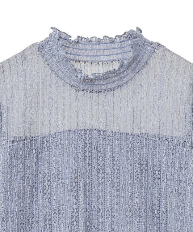 earth music&ecology レースドッキングプルオーバー Grayish Blue