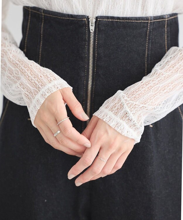 earth music&ecology レースドッキングプルオーバー Ivory