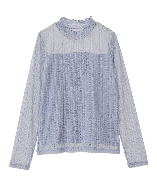 earth music&ecology レースドッキングプルオーバー Grayish Blue