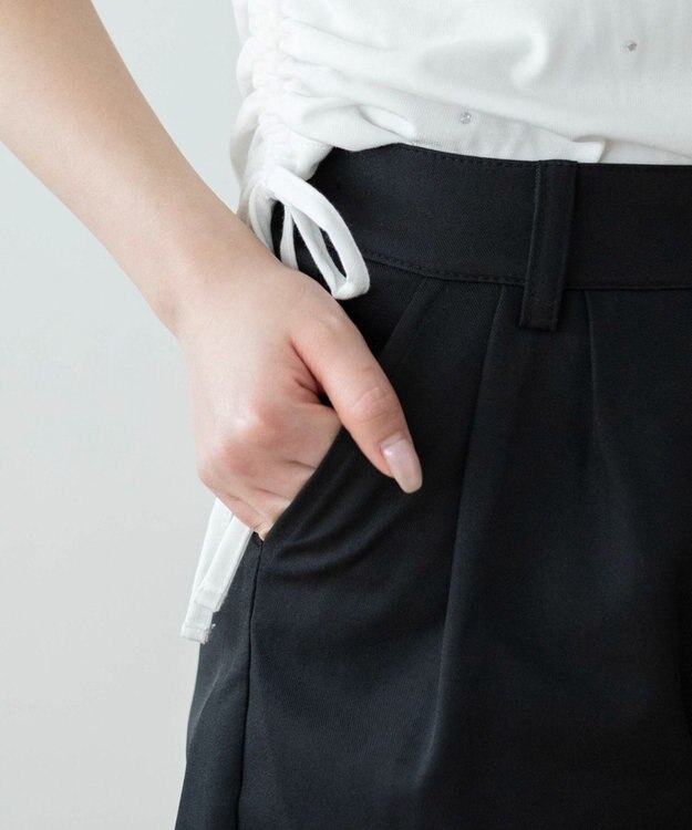 WEGO タックショートパンツ ブラック