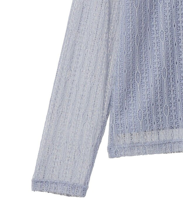 earth music&ecology レースドッキングプルオーバー Grayish Blue