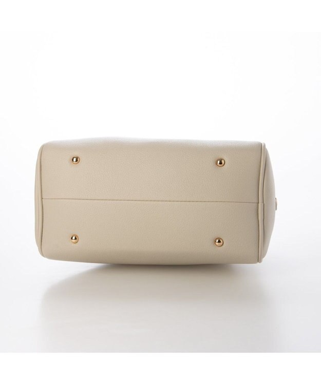 UNBILLION カシュカシュ cachechche / シボフェイクレザー2wayボストンバッグ アイボリー